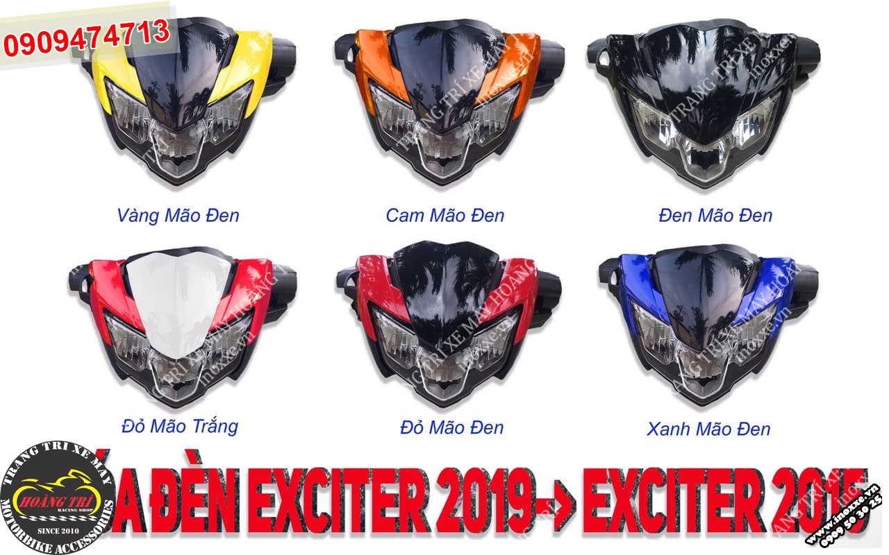 Đầu đèn Exciter 2019 đa dạng về màu sắc